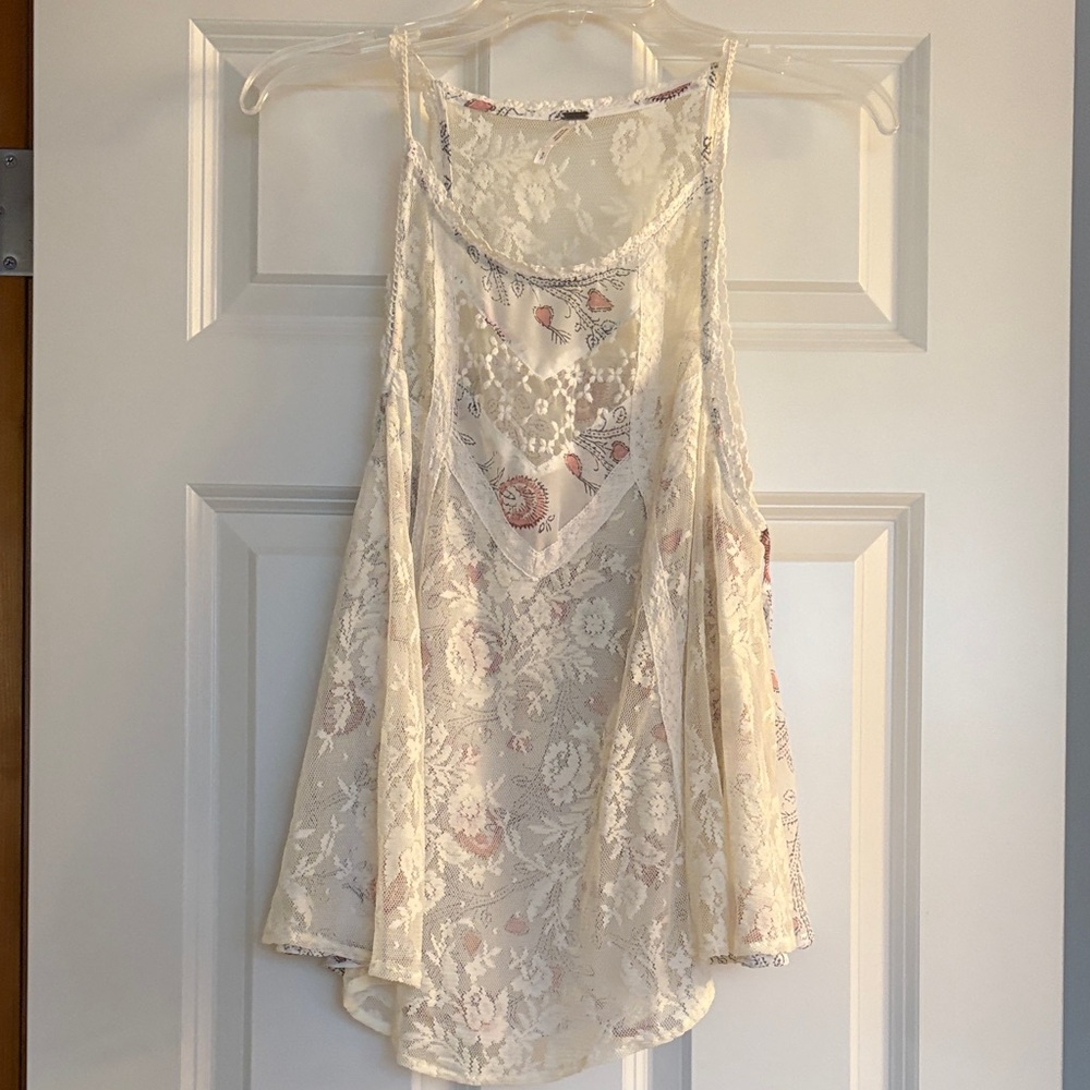 Lace Floral Tank Top